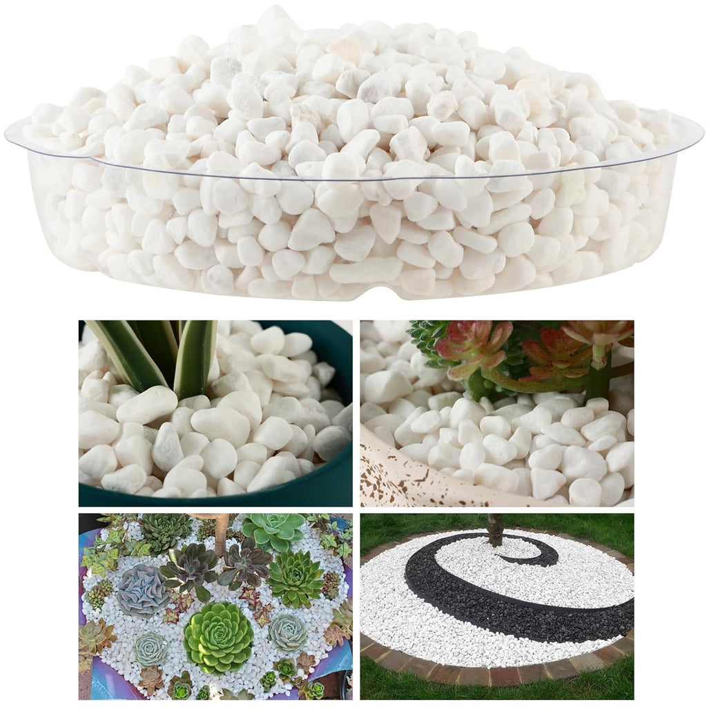 11 Lbs Natural River Rocks for Plants 0.3” Small Decorative Pebbles for Plant Pot Landscaping Garden Stones White Aquarium Gravel, Mini Vase Filler, Terrarium Rocks in Bulk, Home Decor