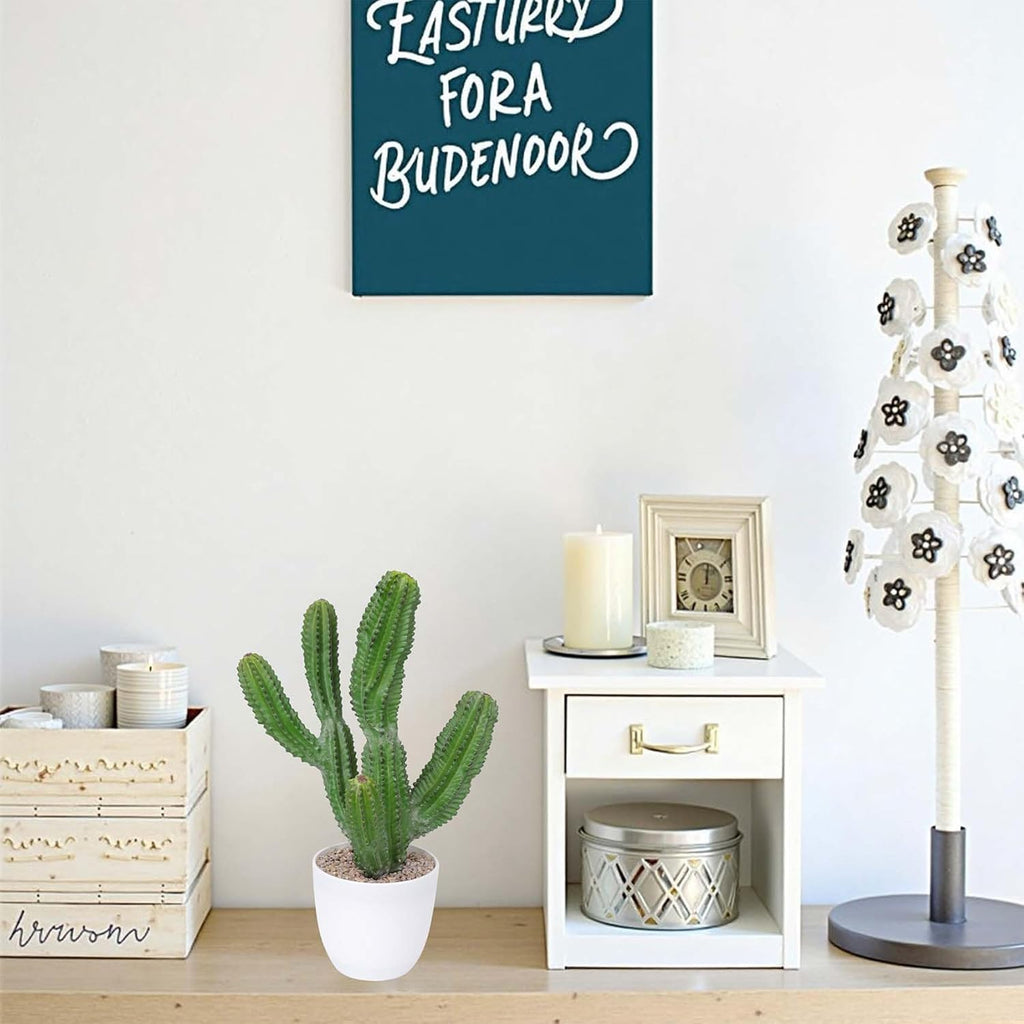 Artificial Cactus 15inch Faux Cactus Fake Succulent Plants for Indoor Outdoor Home Office Garden Decor