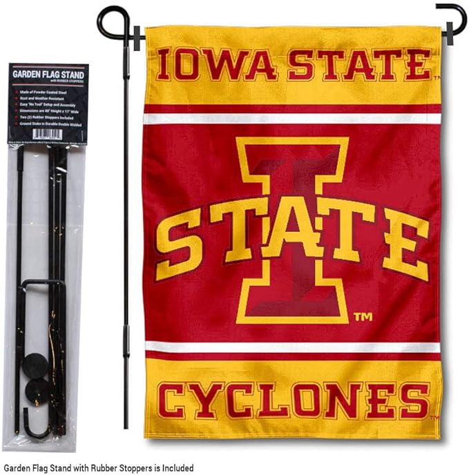 College Flags & Banners Co. Iowa State Cyclones Garden Flag with Stand Holder