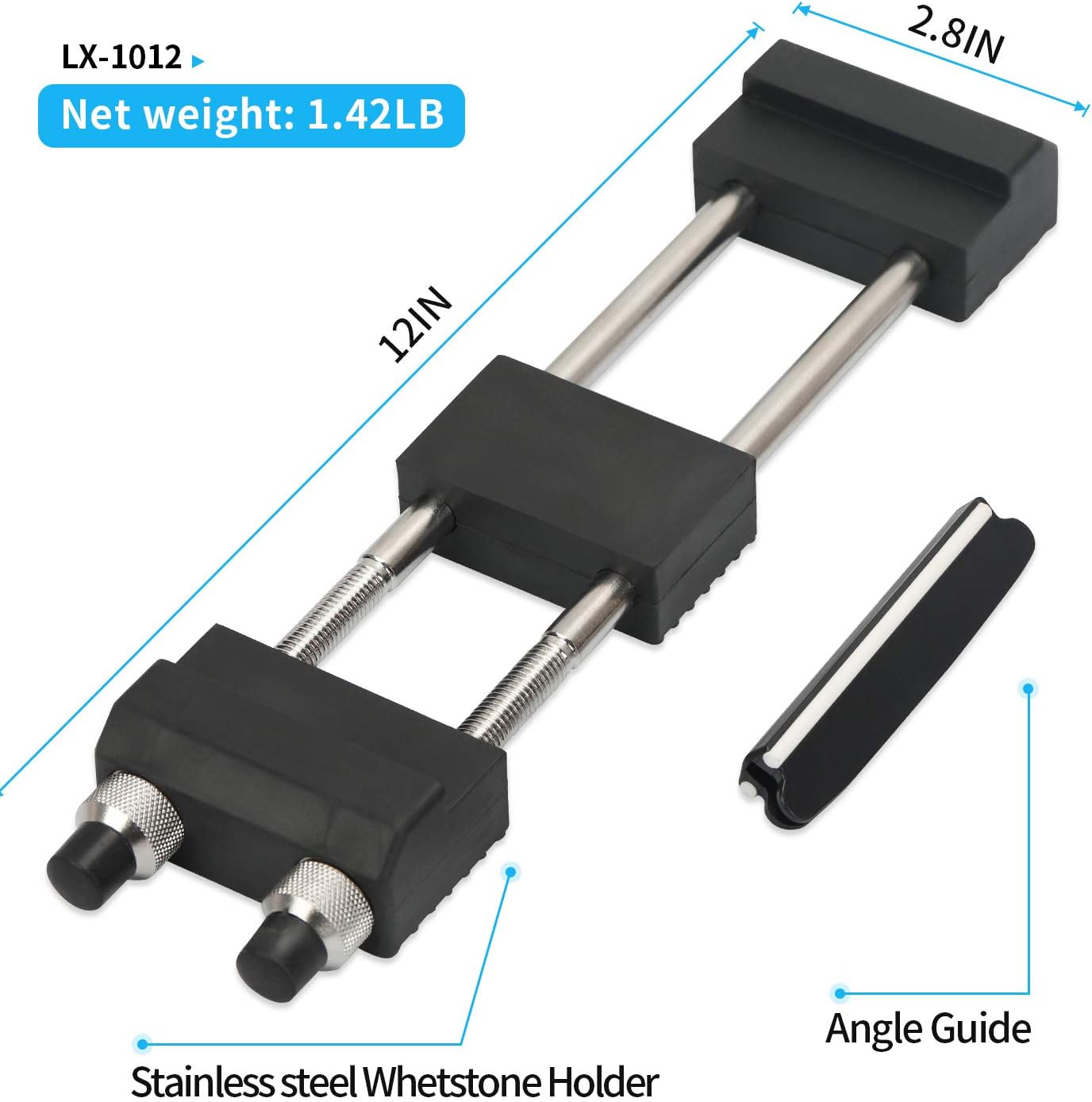 DMD Diamond Sharpening Stone Holder Set with Simple Adjustment Screws Holds the Stone Securely with Diomand Knife Sharpener Stones 丨 Durable Quality and Exquisite Design