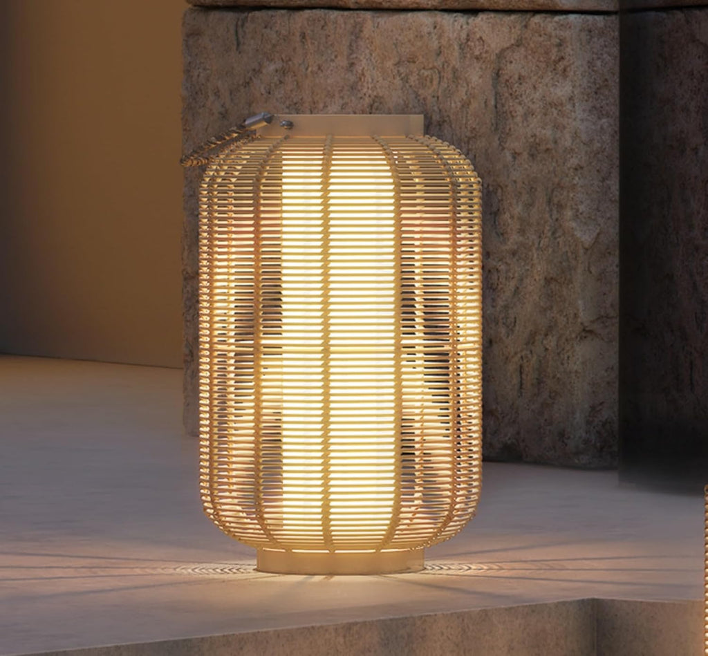 Solar Yard 1-Pack Outdoor Solar Lantern Lamp, Water-Resistant Boho Lights for Outside Hanging Lantern Table Lights Decoration for Garden, Patio, Porch, Trees, Pathway, Natural