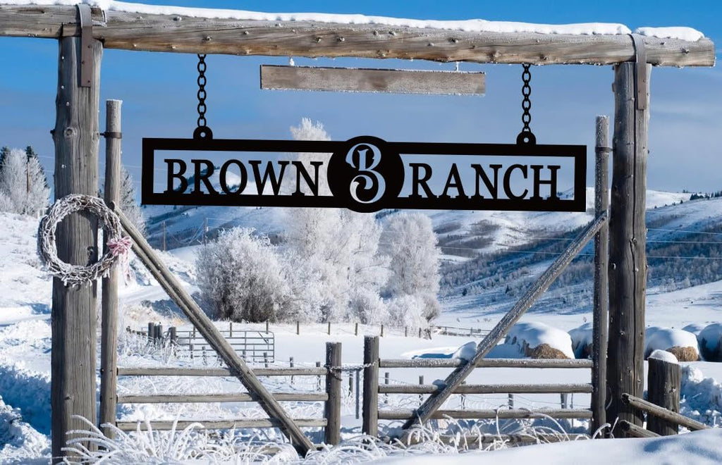 Personalized Metal Farm Sign, Custom Metal Family Name Farmhouse Sign, Outdoor Ranch Sign, Personalized Metal Family Name Sign, Indoor Outdoor Metal Farmhouse Farm Sign, Farmhouse Decor Gifts, Housewa