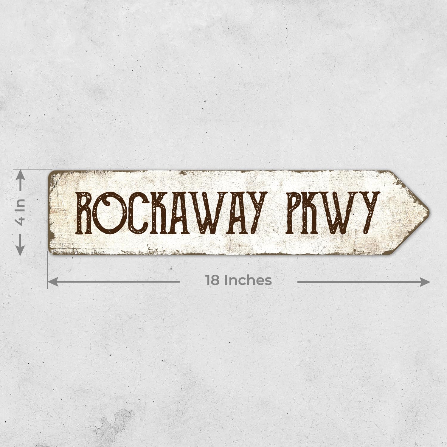 Rustic Custom Sign, Personalized Right Directional Metal Composite Street Sign for Indoor and Outdoor Use 4x18 Inches, ACM Made in the USA