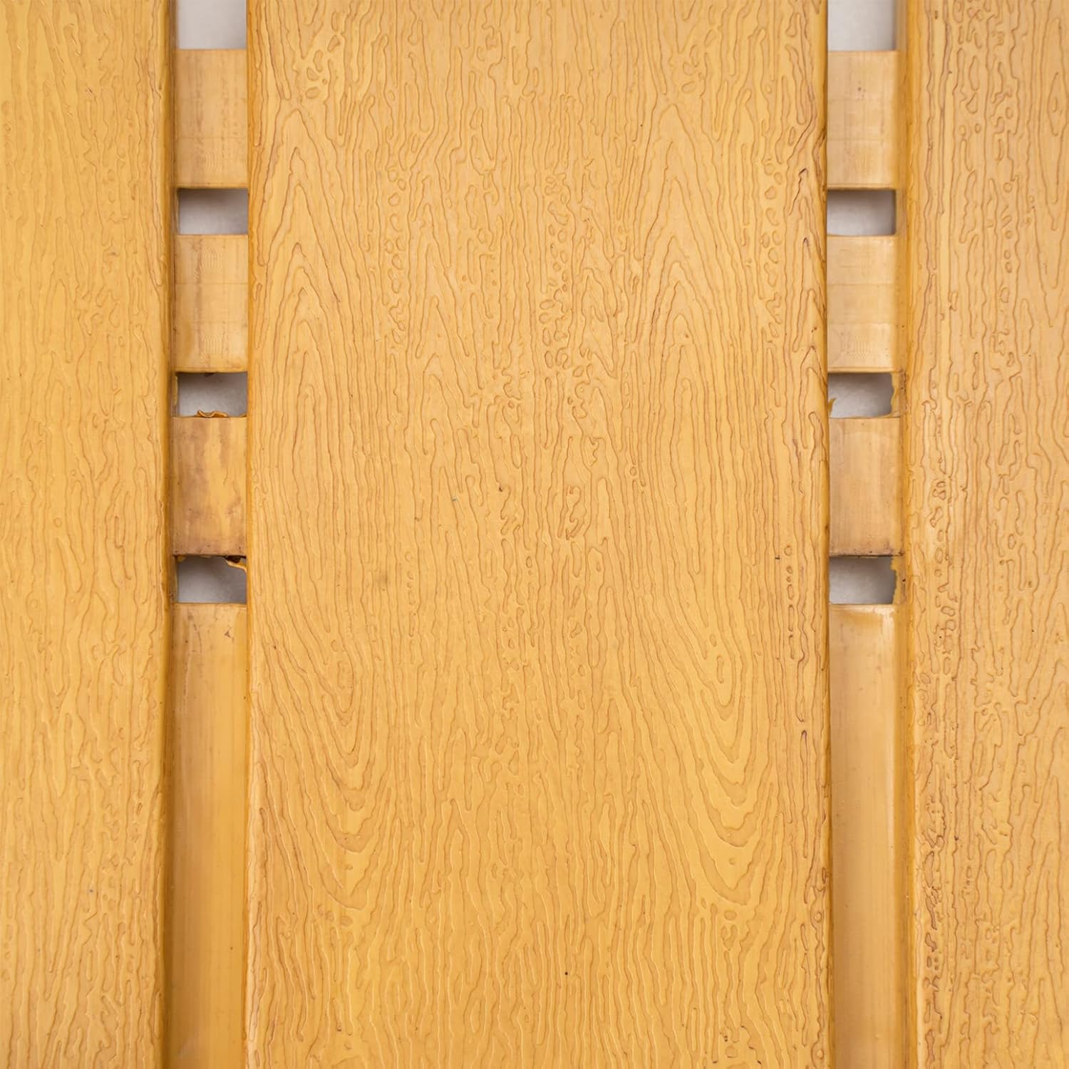 Landscape Edging Kit 6.7 in Tall Decorative Double-Sided Wood-Look Fence Garden Border, Flower Bed Edging with 30 Anchoring Spikes, 13.9 Foot Kit (Wood)