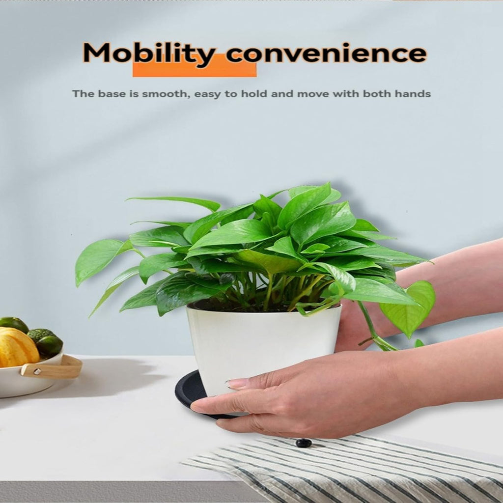 12 Pack Plant Saucer 8 10 12 Inch Plastic Plant Tray, Sturdy and Durable Flower Pot Container Accessories Plant Pot Saucers for Indoor and Outdoor (8 10 12 Inch, Black)