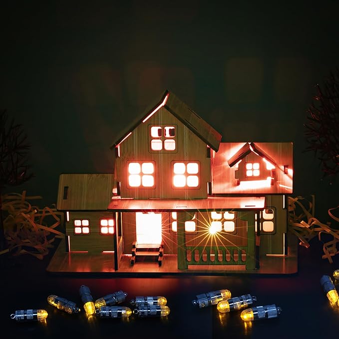 SumDirect Pack of 30 LED Mini Non-Blinking Lights for Paper Lanterns Balloons Floral Wedding Halloween Christmas Party Decoration Centerpieces (30, Orange Yellow)