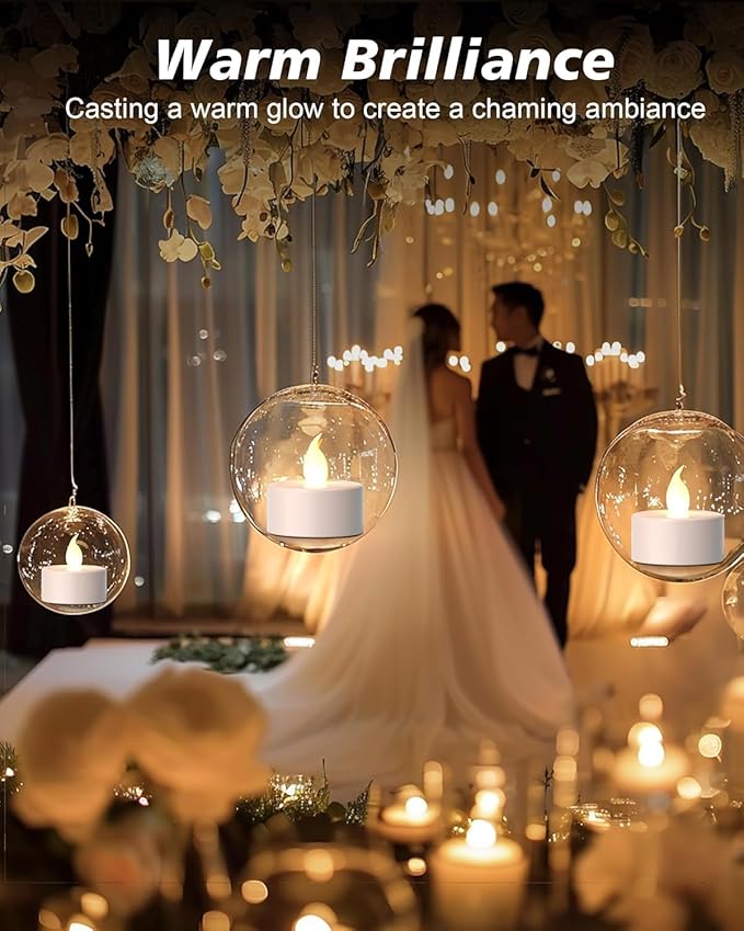 LED Tea Lights Flameless Candles- 150Pack Tealight Candle Realistic and Bright Flickering Long Lasting 200Hours for Holiday Celebration,Party, Home Decoration WarmWhite,Battery Operated