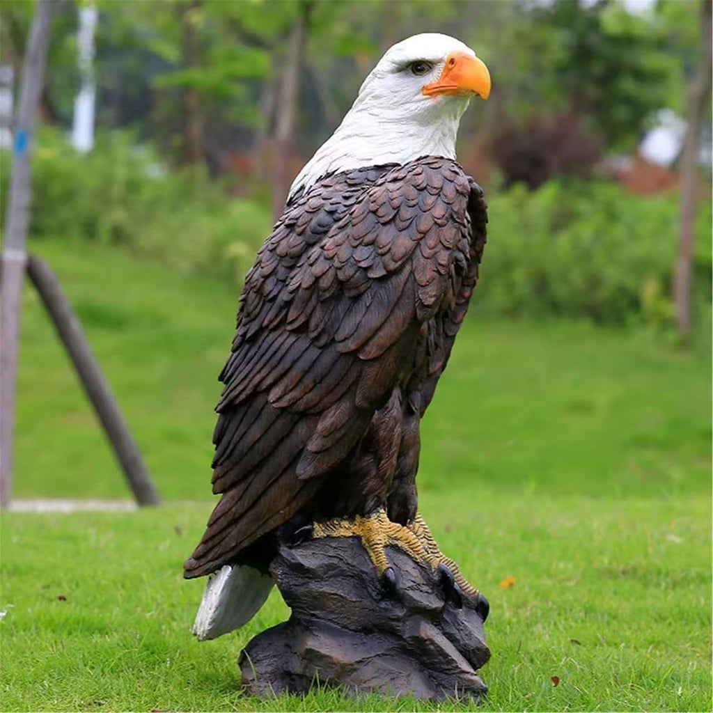 Garden and Yard Statue-Flight of Freedom American Bald Eagle Hanging Bird Statue Hand-Painted Eagle Decor-Bald Eagle Statue, Majestic America Indoor/Outdoor USA Decor for Office, Patio