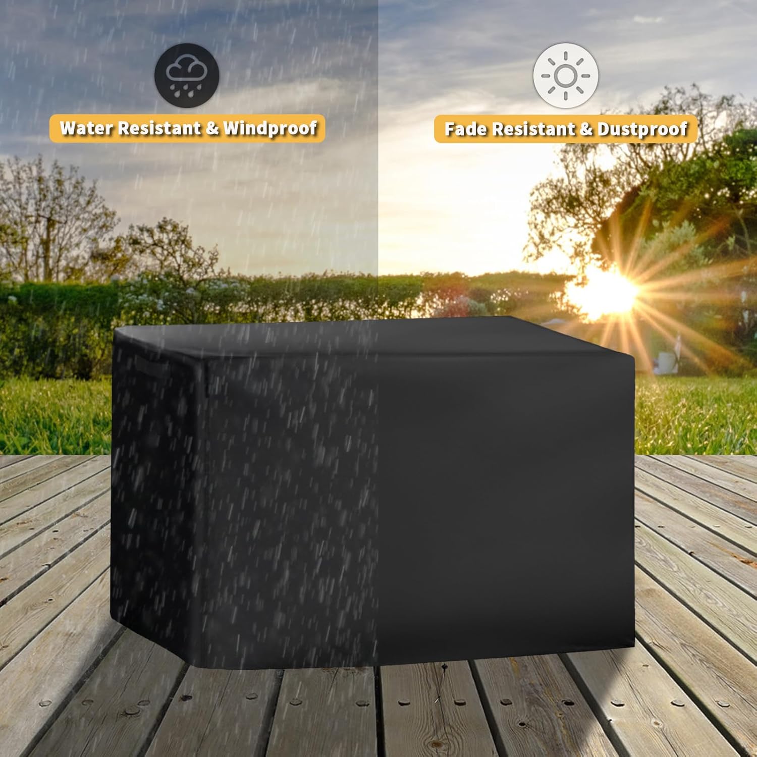 Pellet Grill Cover for ASMOKE AS350 Portable Smoker, Heavy-Duty 600D Pellet Smoker Cover for ASMOKE Portable Pellet Grill