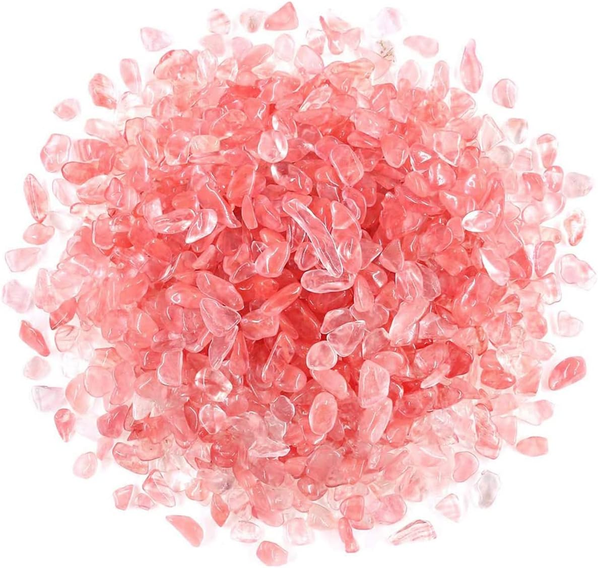 WAYBER Decorative Pebbles, 1 Lb/460g (Fill 1 Cup) Pink Crystal Quartz Stones Irregular Rock Gravel for Aquarium Turtle Tank Decoration/Succulent Plant Landscape/Flowerpot Vase Ornament