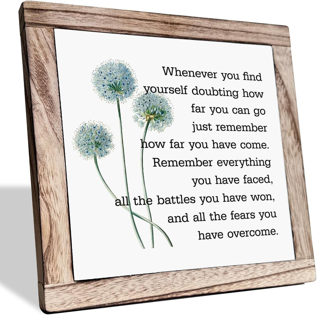 Inspirational Quote Wood Plaque Sign, Inspirational Wall Décor, Be Brave Sign, Whenever You Find Yourself... Boho Office Décor, Motivational Desk Décor, Quotes Wall Décor, Inspirational Gift 7.9inch
