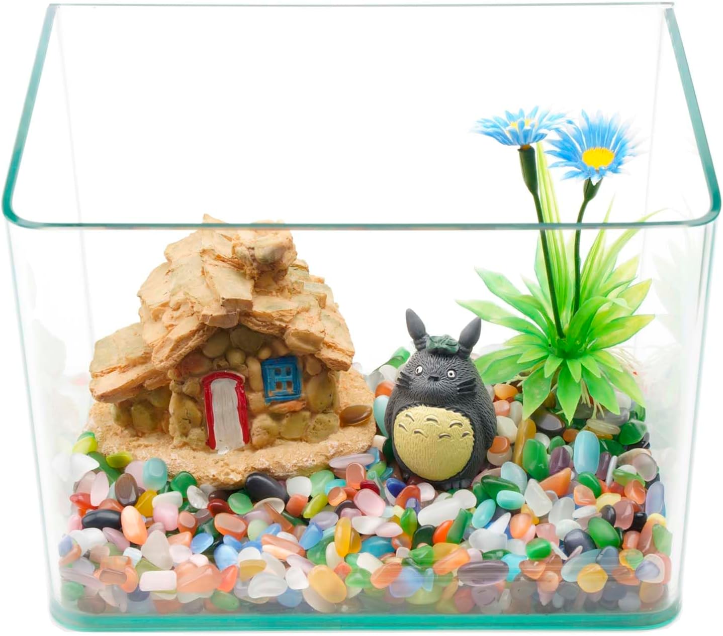 WAYBER Colorful Opal Pebbles, 2 Lbs/920g Decorative Crystal Stones Rocks Sea Glass Gravel Sand for Aquarium/Turtle Tank/Succulent Plants/Flowerpot/Vase Decoration