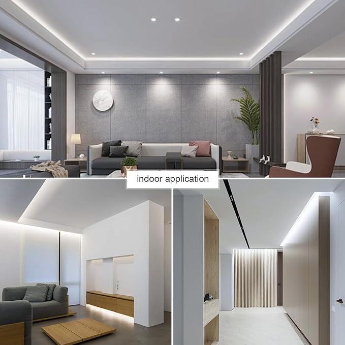 Outdoor LED Strip Lights,AC110V 65.6FT/20M LED Light Strip White,IP65 Waterproof 6500K Flexible LED Rope Lights for Patio Backyard Garden Kitchen Lighting(65.6FT, White)