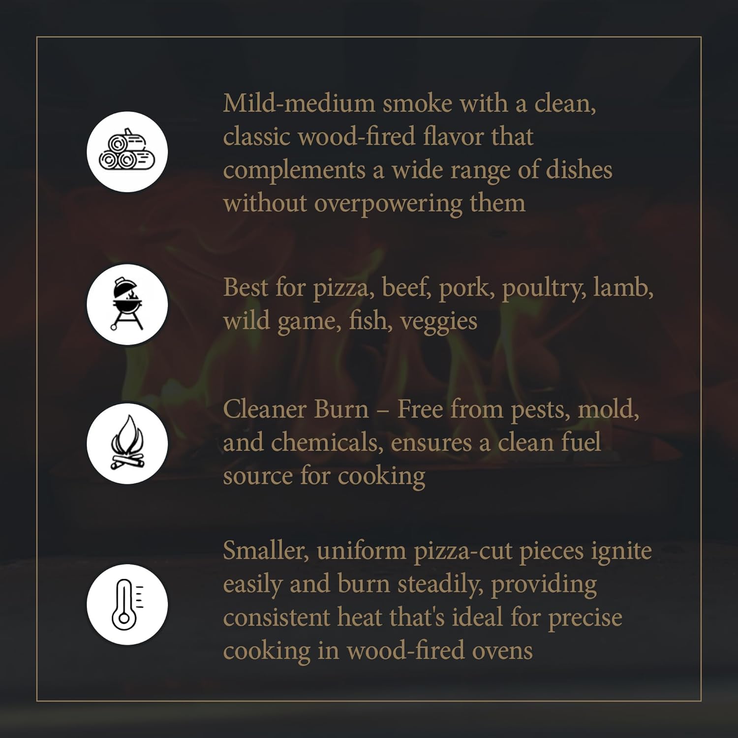 Cutting Edge Firewood Pizza Oven Wood - 8-Inch Splits - Ultra Kiln-Dried Premium Oak Cooking Logs - 10 lb Box for Alfa One, Gozney Dome, Solo Stove and More