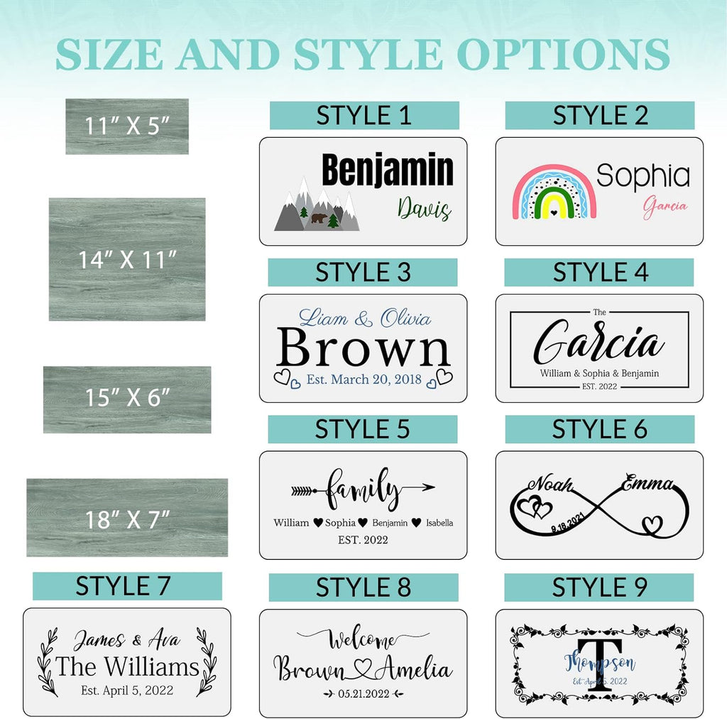 Custom Wood Sign Prsonalized Text Business Home Decor, Personalized Rustic Plaque Board Hanging Wooden Name Sign for Wall Art, Customized Signs Plank Decoration Gifts for Wedding Family Farmhouse Kitchen, Rectangle