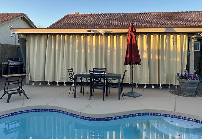 10 Pack Heavy Duty Curtain Weights, Heavy Weights for Outdoor Curtains of Pergola Patio Gazebo Cabana, Stainless Steel Weight Clip Down Curtain, Garden Flag, Shower Curtain, Tablecloth