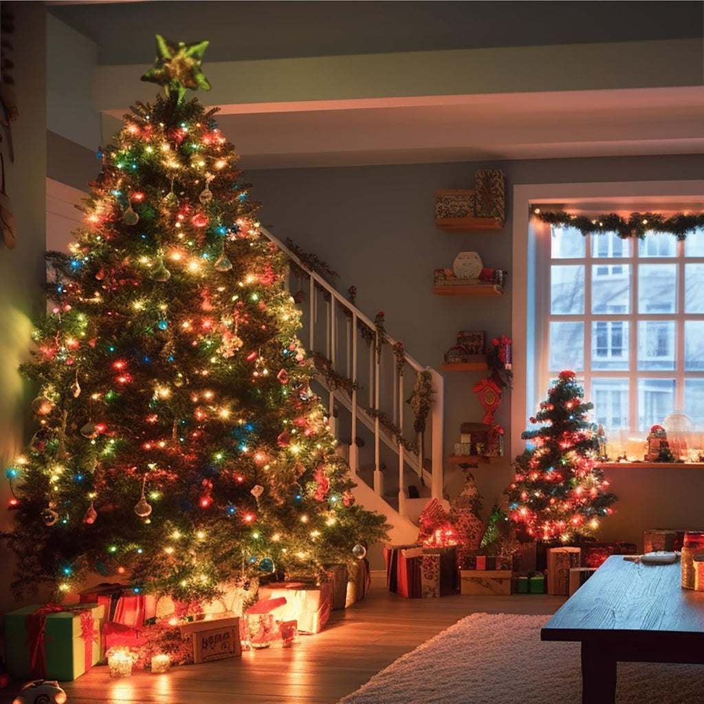 Solar String Lights Solar Christmas Lights 200 LED 72 Ft 8 Mode Outdoor String Lights Waterproof for Garden Party Patio Home Wedding Lawn Christmas Halloween Tree Decorations (Multi Color)