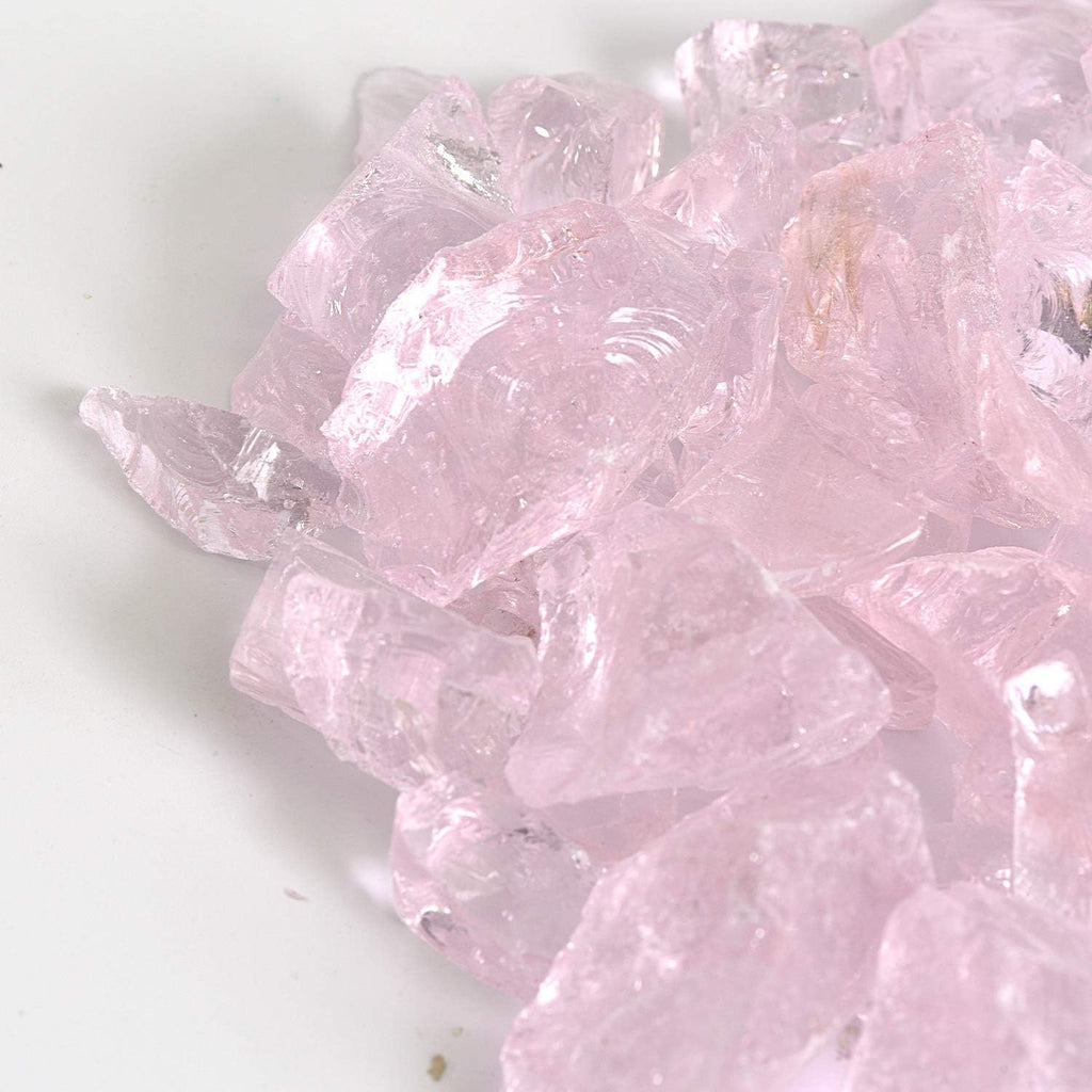 High Luster Reflective Fire Glass Gravel,Fire Gems,Fire Drops,Fire Glass Pebbles Stones Beads Chips for Fire Pit Fish Tank Aquarium Garden,1-2cm,540g/1.19lb (Pink)