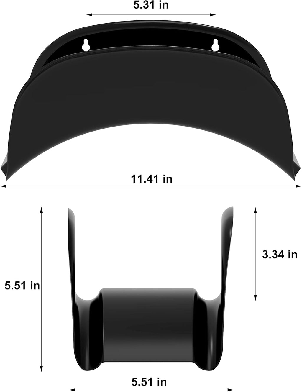 Gardzen Heavy Duty Hose Hanger Wall Mount, Hose Holder, Hook, Rack, Support for Outside, Black