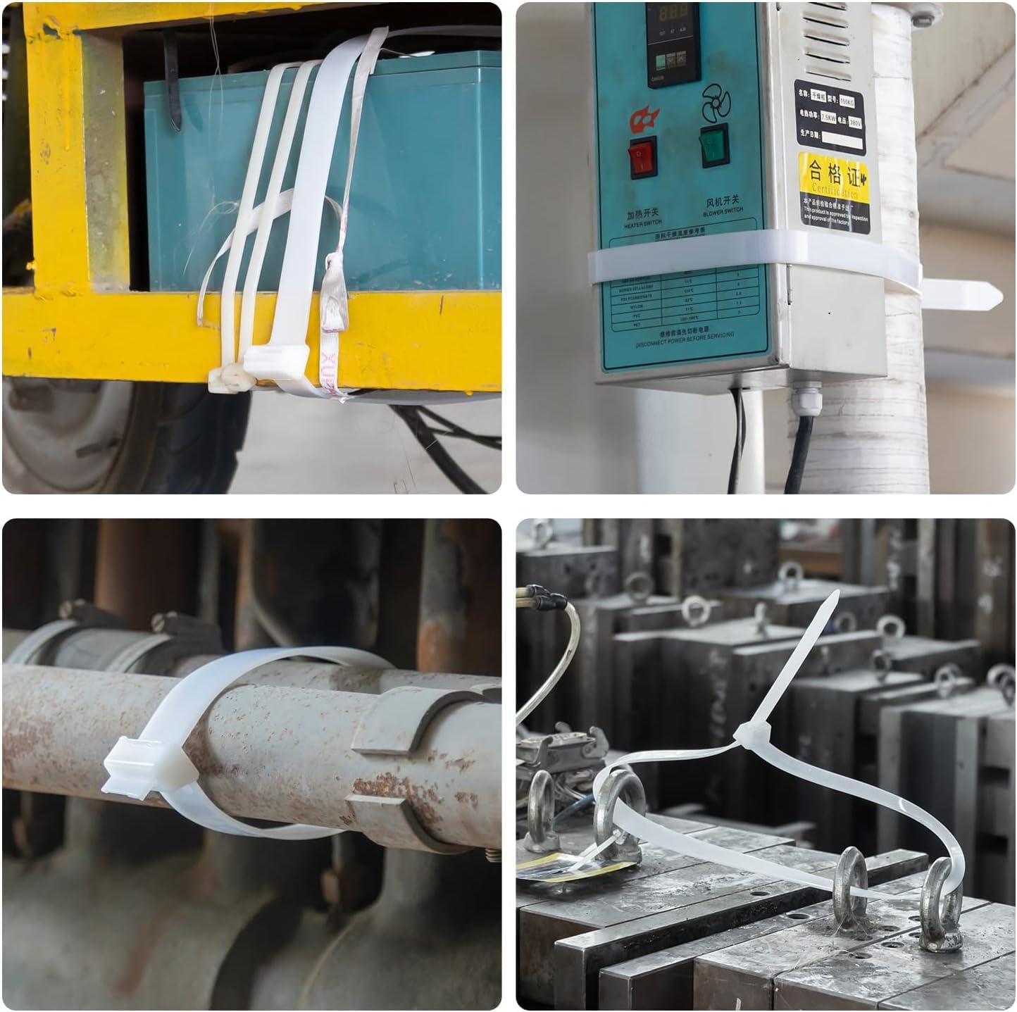 12 inch Orange Zip Ties Heavy Duty 100 PCS, 250 LBS Ultra Exclusive Strong Plastic Wire Ties, Large Cable Ties Extra Long Tie Wraps, Indoor and Outdoor UV Resistant