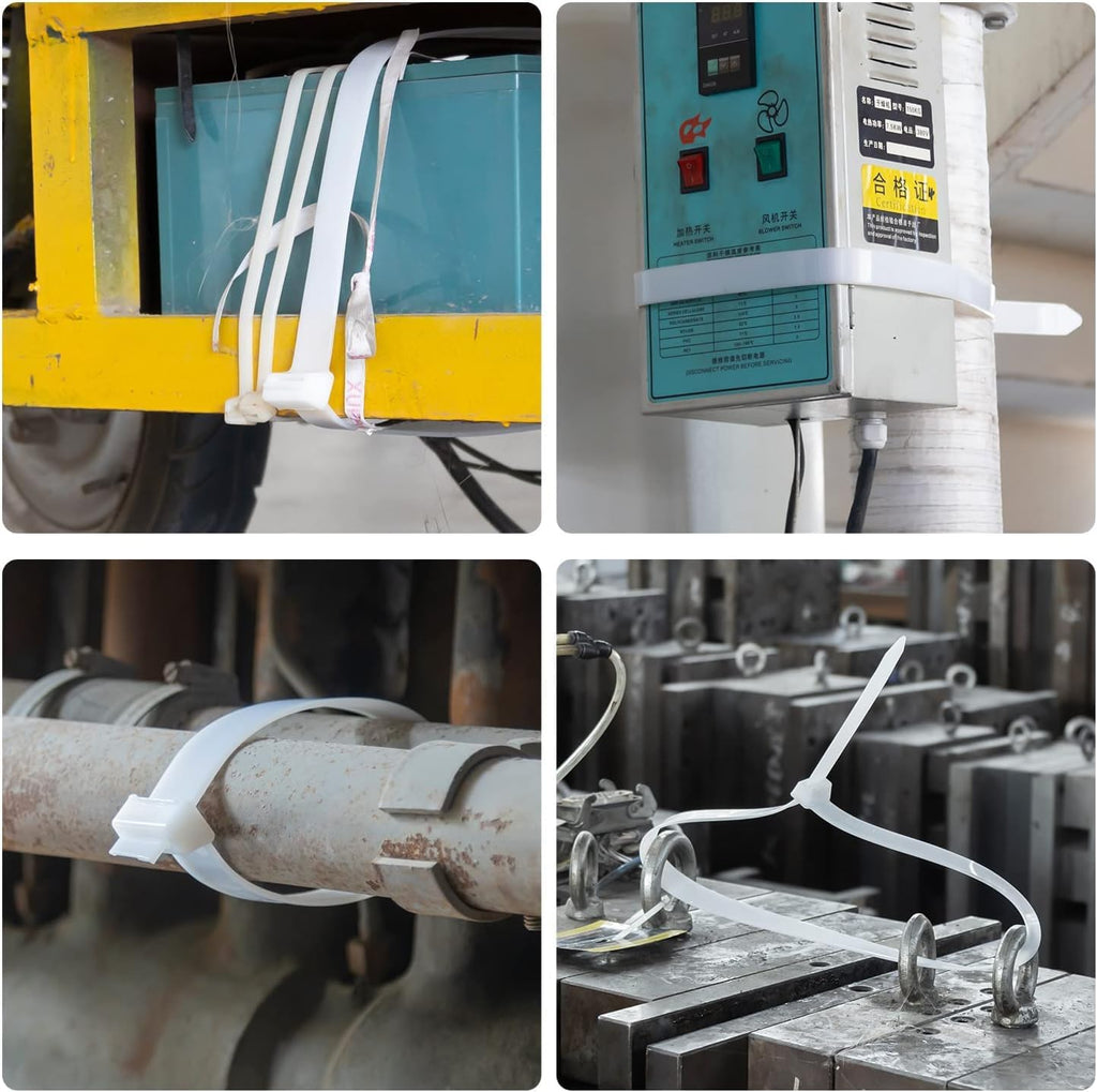 12 inch Green Zip Ties Heavy Duty 100 PCS, 250 LBS Ultra Exclusive Strong Plastic Wire Ties, Large Cable Ties Extra Long Tie Wraps, Indoor and Outdoor UV Resistant