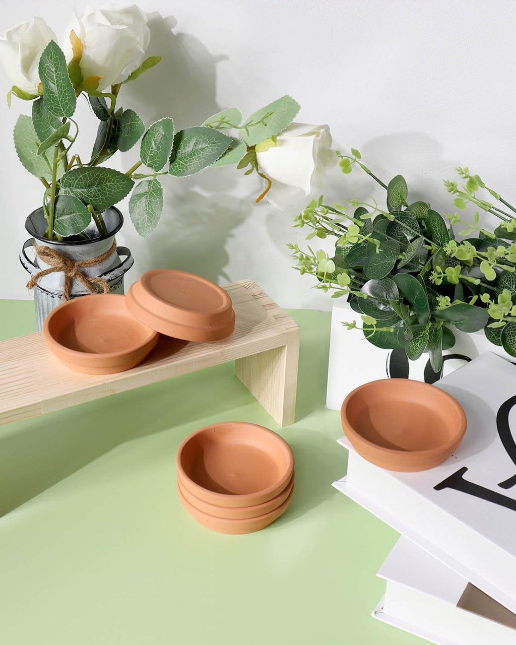 vensovo 3 Inch Terracotta Plant Saucer Pots Tray - 12 pcs Mini Planter Saucers for Indoor & Outdoor Plants, Small Clay Trays Perfect for 2 Inch 2.5Inch Flower Pot