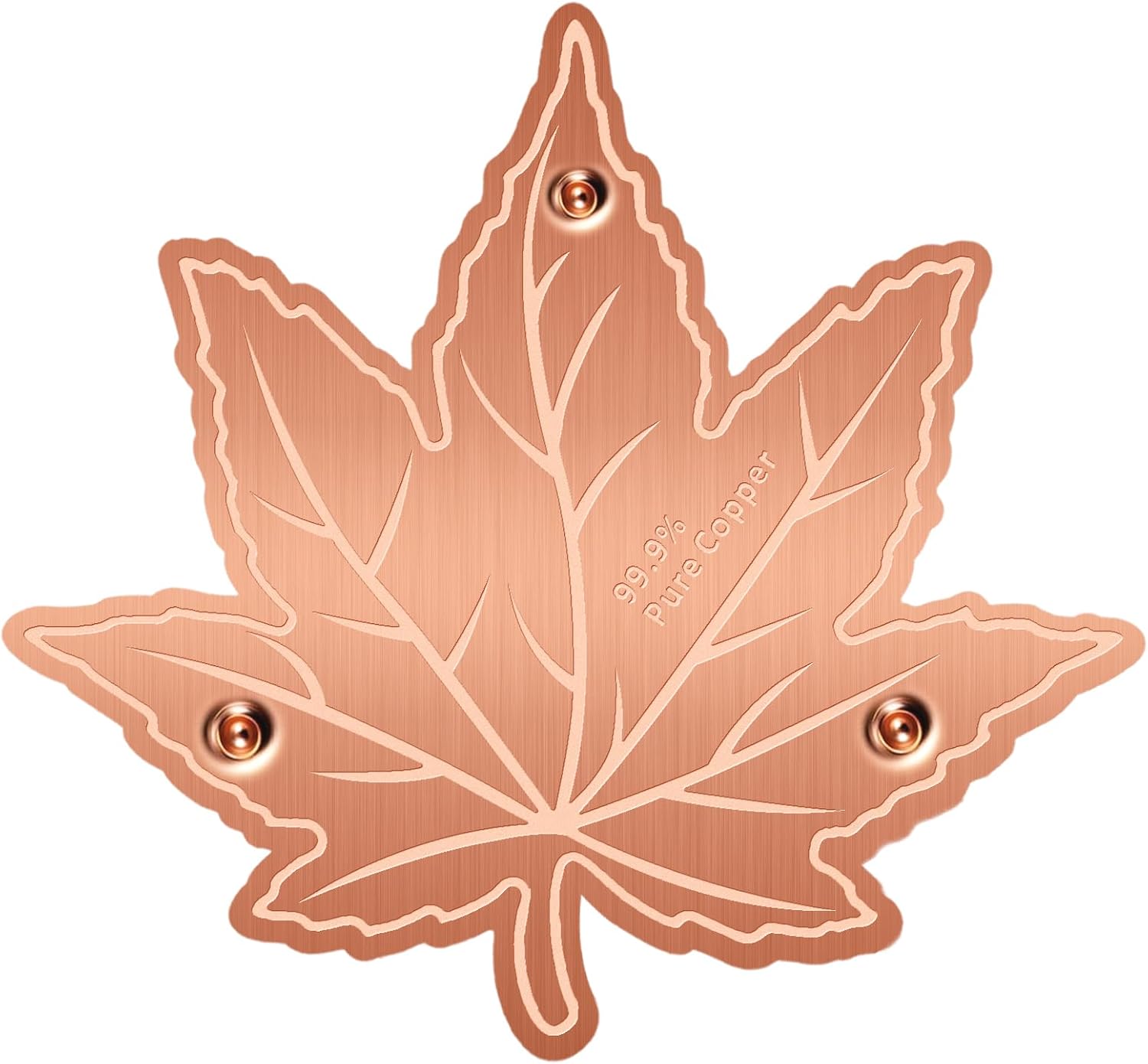 Bird Bath Copper Disk,Bird Bath Purification Disk 0.6mm Reinforced 99.99% Pure Copper Cleaning Disk with 3-Point Support,Fits Outdoor Birdbath & Bowl,Provide Safe Clean Water,Maple Leaf-1Pc