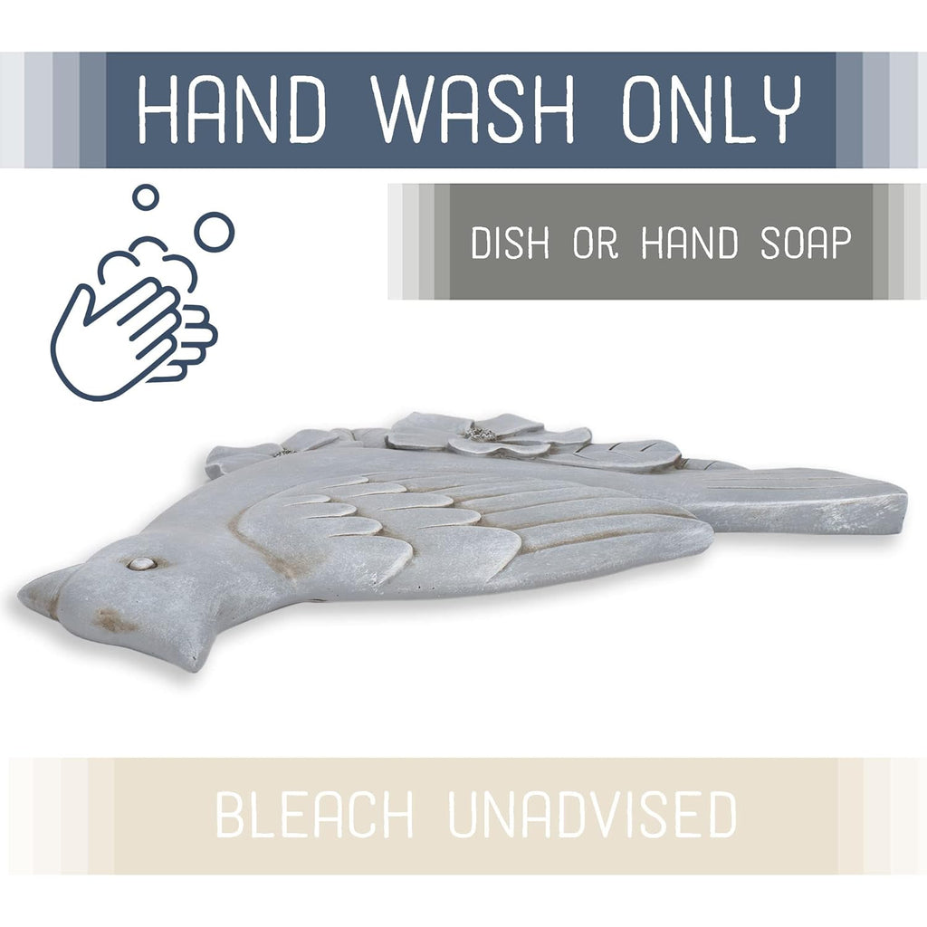 NAT & Jules Animal Character Shaped Dimensional Indoor Outdoor 11 inch Cast Resin Decorative Garden Stepping Stone, Patio, Walkway Sculpture Yard Art, Stone Grey Cardinal