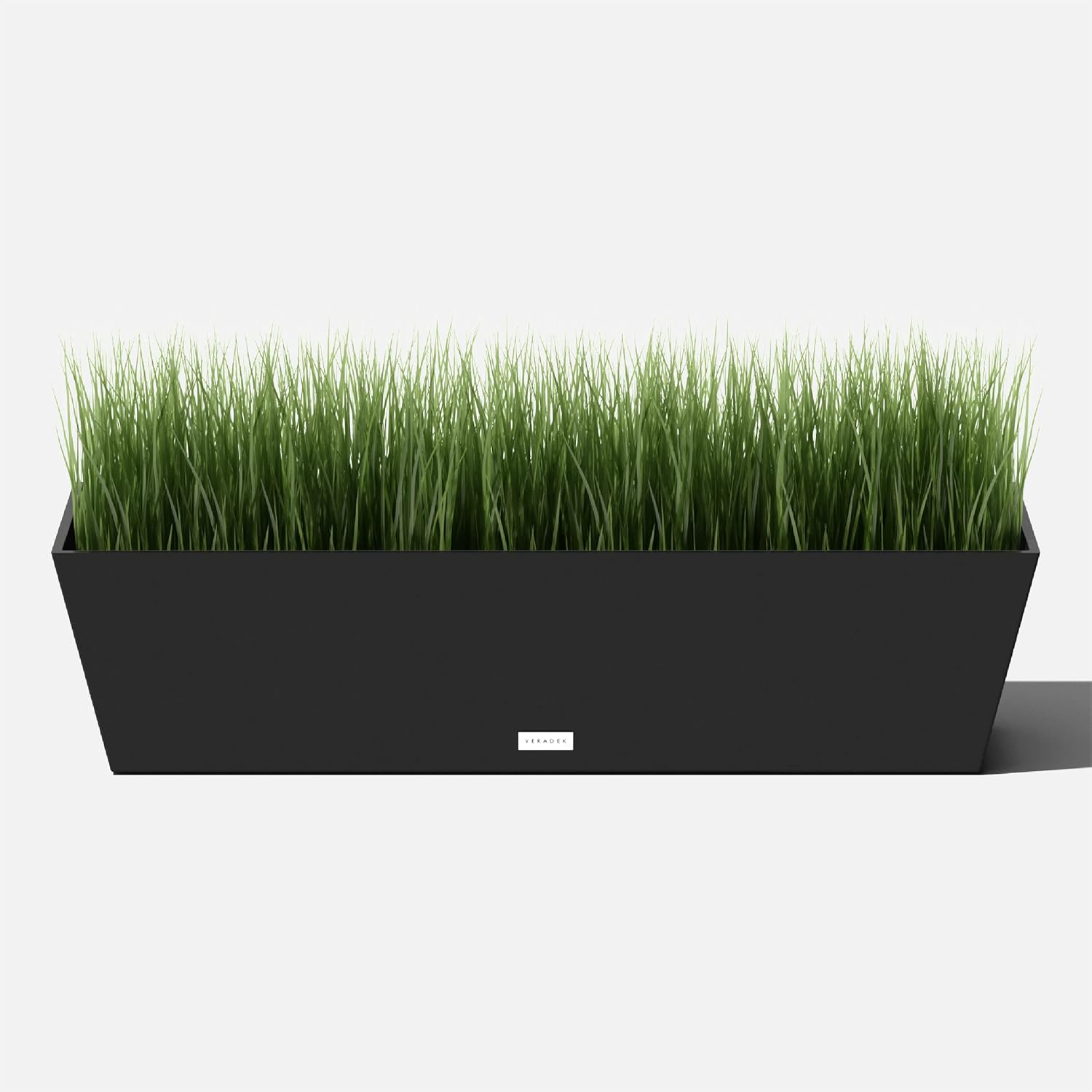 Veradek Pure Series Window Box Planter - Long Rectangular Planter for Indoor or Outdoor Windowsill/Balcony | Durable All-Weather Use with Drainage Holes | Modern Decor for Herbs, Small Plants, Flowers