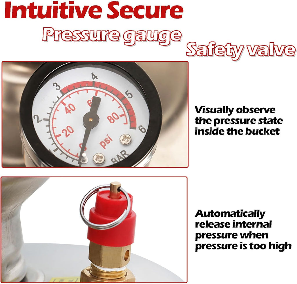 Hand Pump Sprayer Stainless Steel Sprayer for Indoor and Outdoor 1 Gallon Sprayer 12 in Wand 3.3 FT Hose