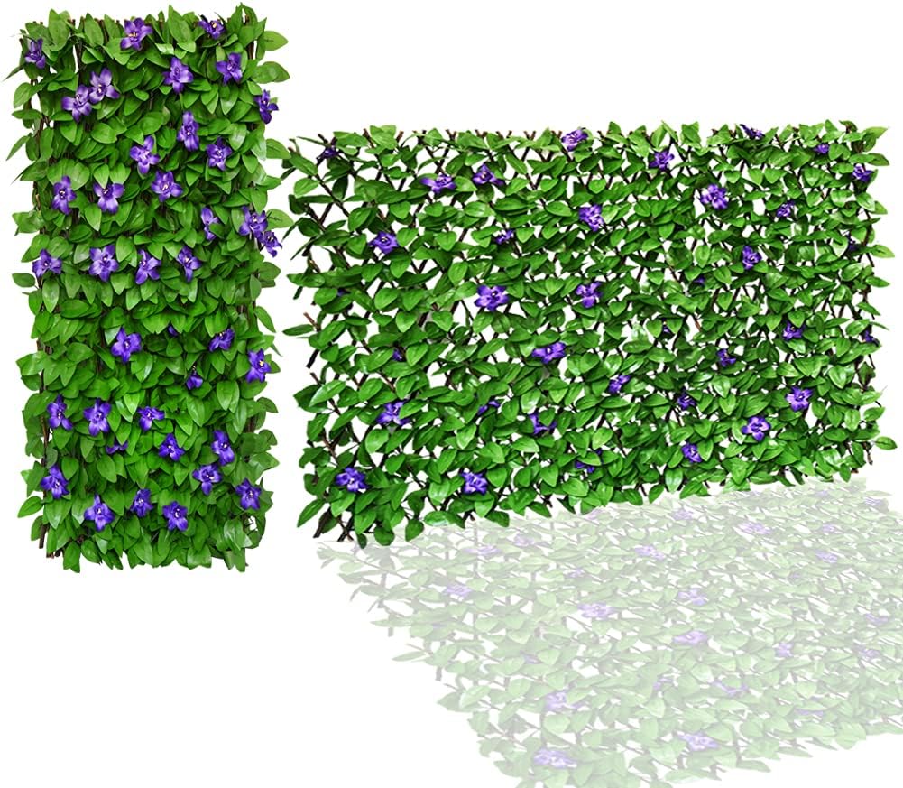 Expandable Fence Privacy Screen for Balcony Patio Outdoor,Decorative Faux Ivy Fencing Panel,Artificial Hedges (Single Sided Leaves)…3