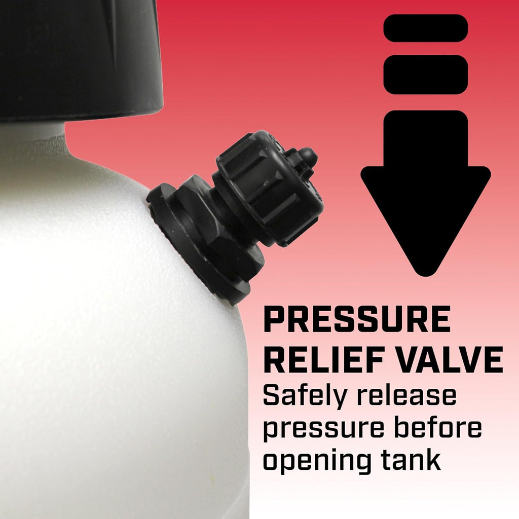 Chapin 26021XP Made in USA 2-Gallon Heavy-Duty Compression Sprayer for Professional Use, with 3 nozzles -one Brass, Pressure Relief Valve, Comfort Grip Handle, Translucent White