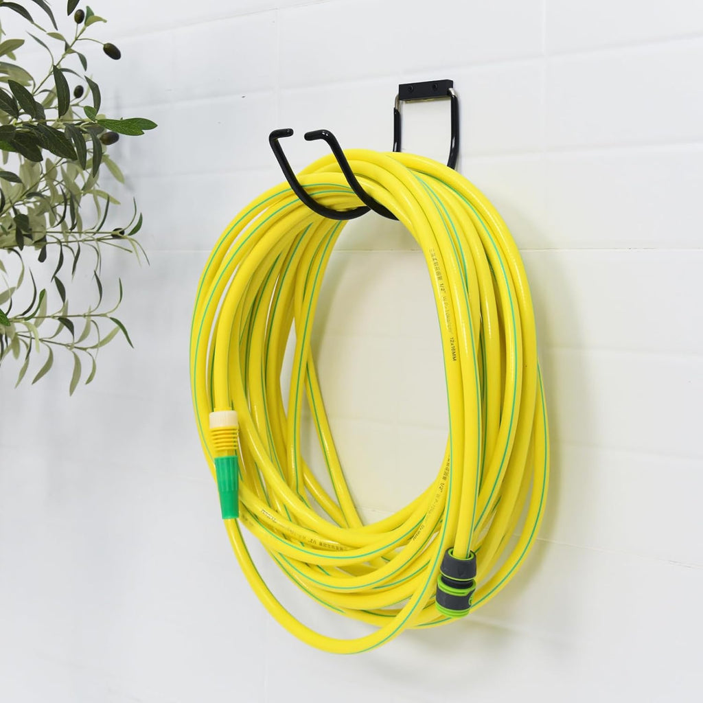 Garden Hose Holder Water Hose Hanger Wall Mounted,304Stainless Steel Solid Hose Hook Holds Up to 150Ft Garden Hose, Expandable Hose, Water Hose - Orange