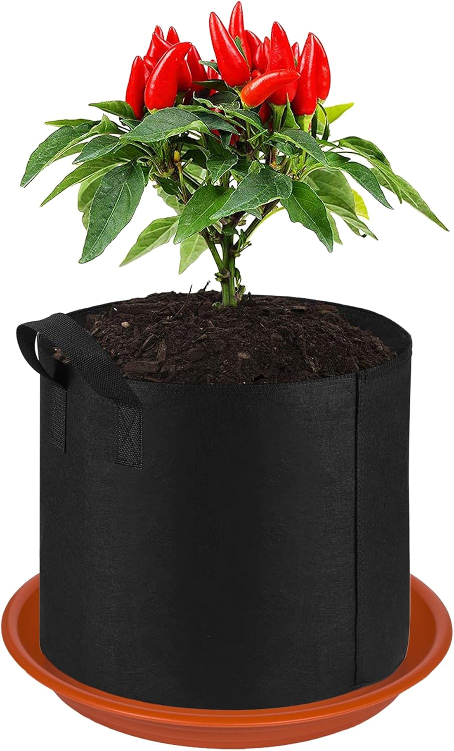 Plant Saucer Pot Tray 10 inch, 2 Packs Plant Drainage Trays, Plastic Flower Planter Saucers and Drip Trays for Indoors, Heavy Durable Plant Plate Water Catcher (Terracotta)