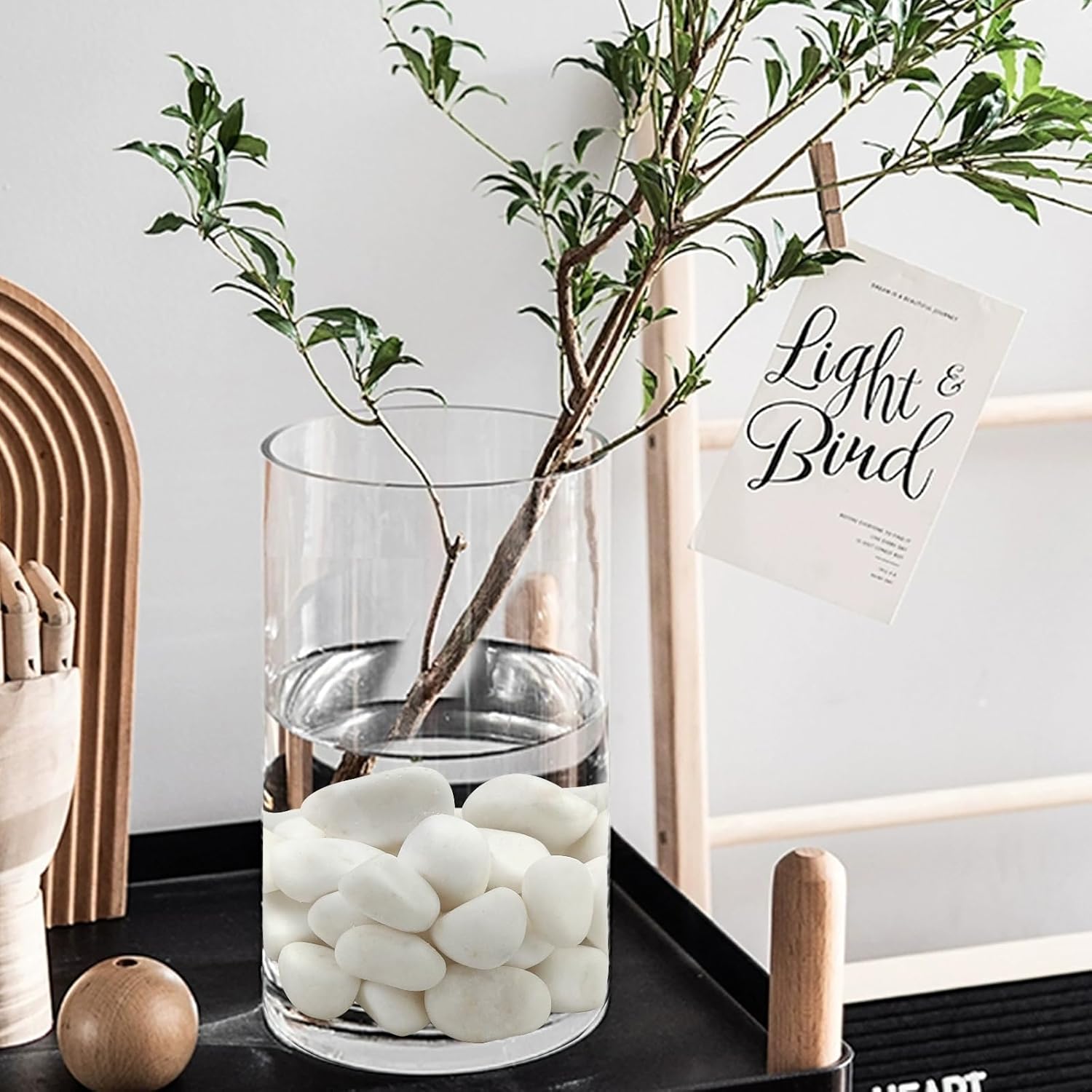 10 lbs White River Rocks for Plants, 2-3 Inch Decorative White Stones Pebbles for Indoor Plants, Vase, Terrarium, Landscaping, Garden and Yard