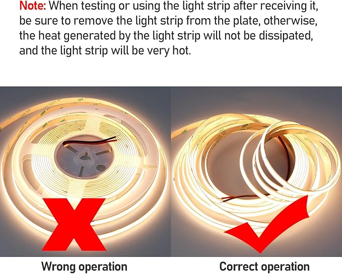 15M/49.2ft 24V COB LED Strip Light Waterproof IP65 Warm White 3000K Uniform Glow 5760LEDs CRI 93+ Flexible LED Tape Lights for DIY Cabinet Bedroom Kitchen Home Decor(No Power Supply)