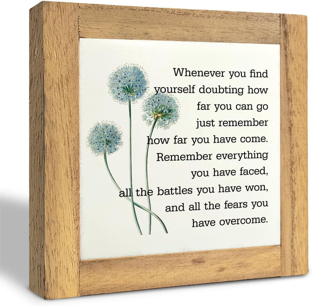 Inspirational Quote Wood Plaque Sign, Be Brave Sign, Whenever You Find Yourself... Box Wood Plaques Desk Décor, Motivational Box Wood Sign, Graduation Decor Gift, Inspirational Quotes Gift D