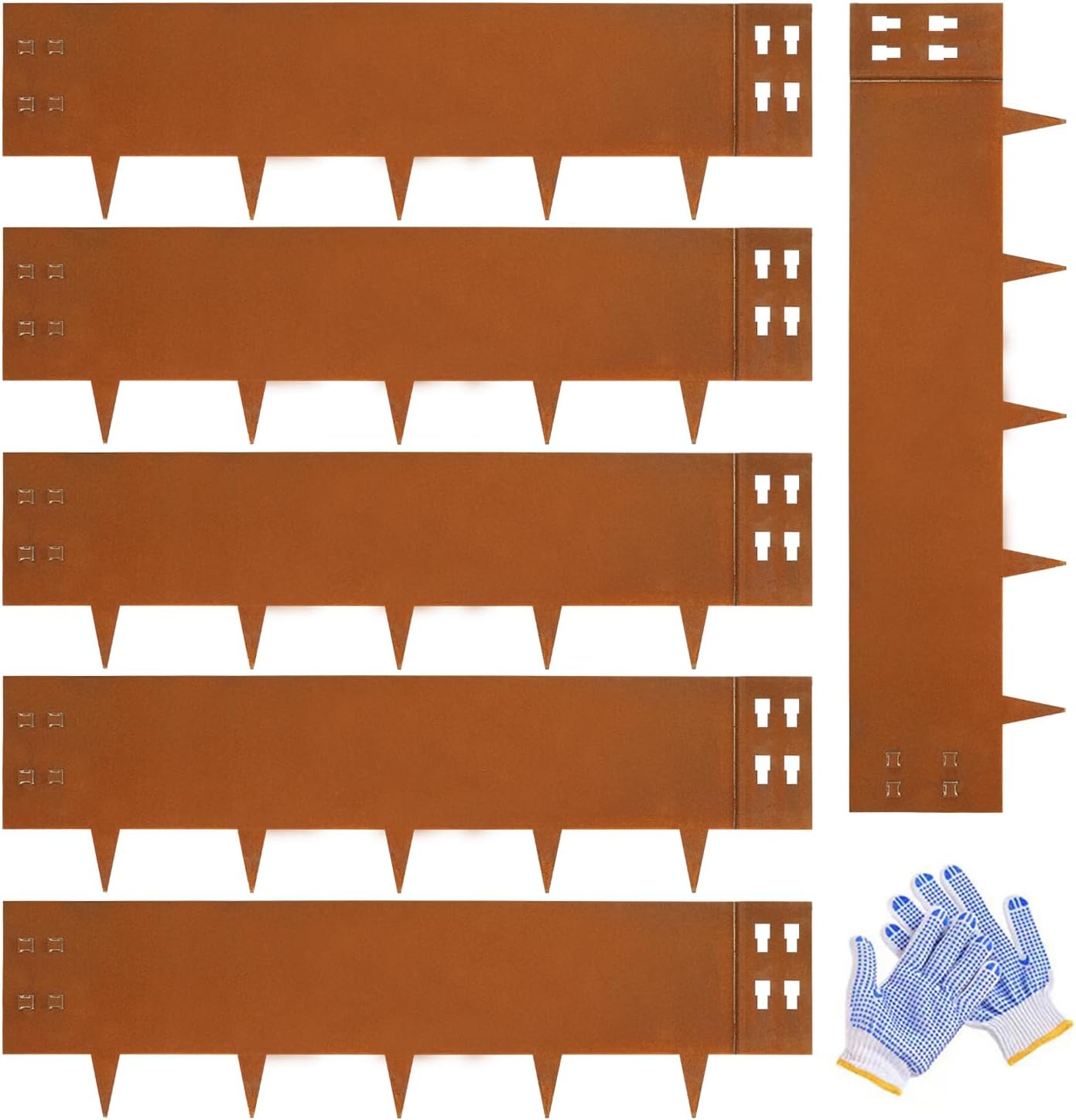 Corten Steel Edging Steel Landscaping Edging 40 Inch Strips 12 Inch Depth Garden Landscape Edging Metal Border Edge Rusted for Yard Lawn Outdoor Flower Plant 6 pcs by GZGNEEVL