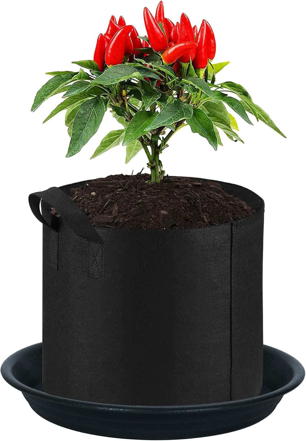 6 Pack Plant Saucer Drip Tray 9 10 inch, Plant Dishes Saucer Plastic Flower Planter Saucers and Drip Trays for Indoors Outdoors, Heavy Durable Plant Plate Water Catcher (10", Black)