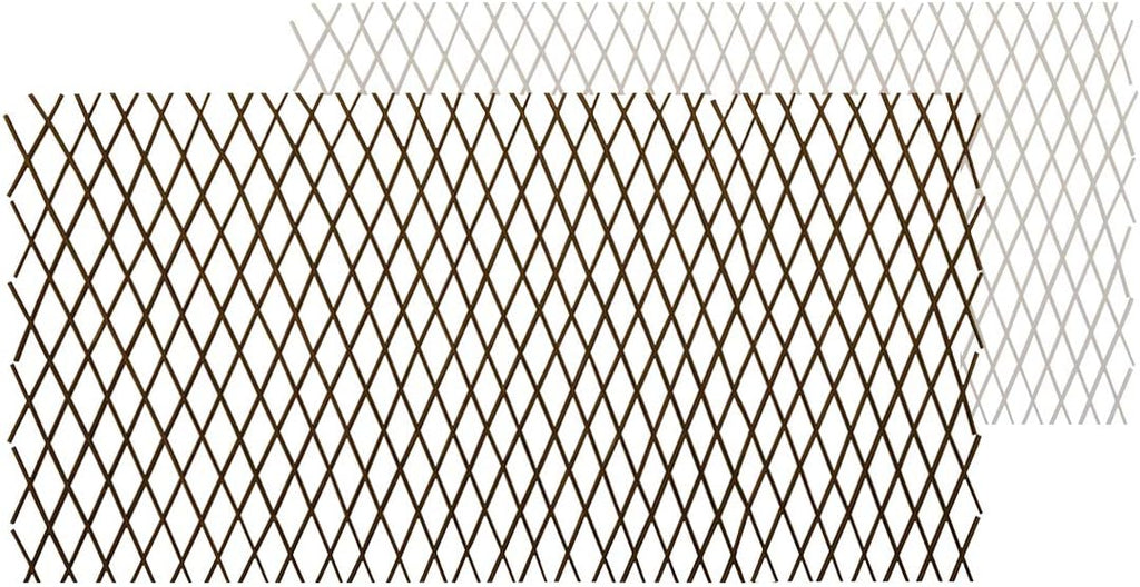 Natural Lattice Willow Trellis Fence for Climbing Plants,Expandable Garden Fence Wall Panel, Outdoor Decorative Wood Fence (1 Pieces)