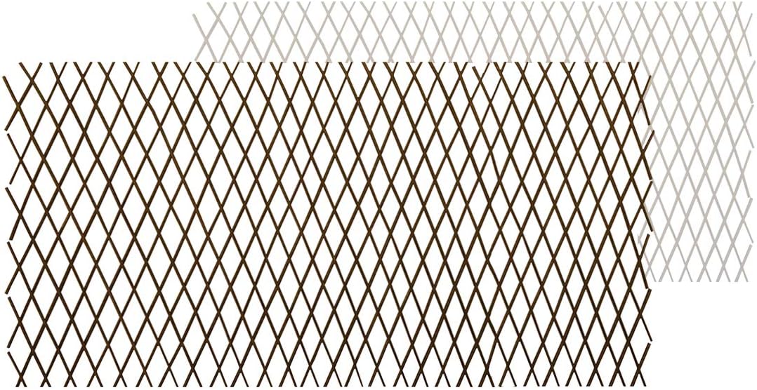 Natural Lattice Willow Trellis Fence for Climbing Plants,Expandable Garden Fence Wall Panel, Outdoor Decorative Wood Fence (1 Pieces)