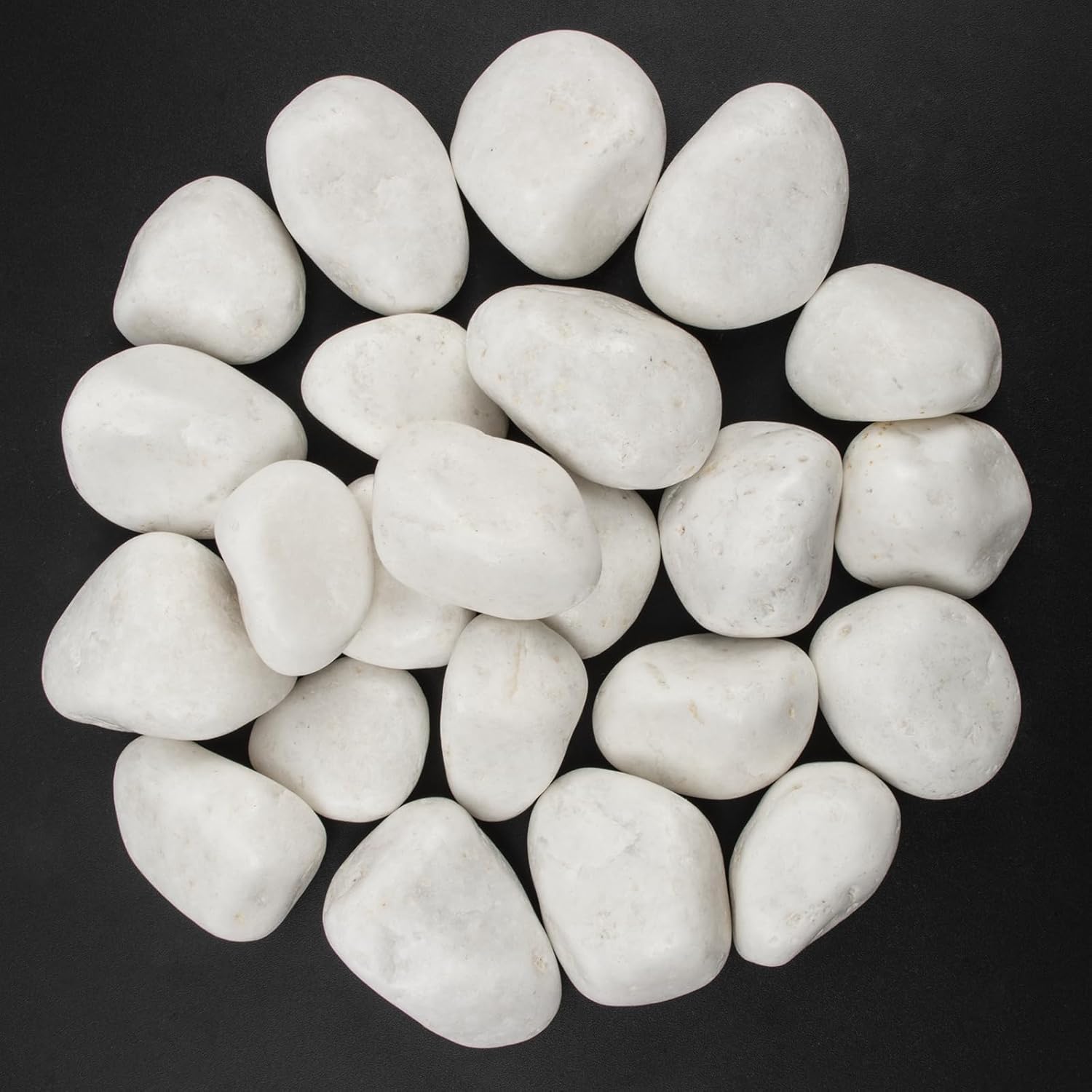 10lbs White Natural River Rocks, Polished Pebbles for Plants Garden, 2-3 inch Decorative White Stones, Ideal for Fish Tank, Vases, Crafting, Home Decor and Garden Landscaping Rocks