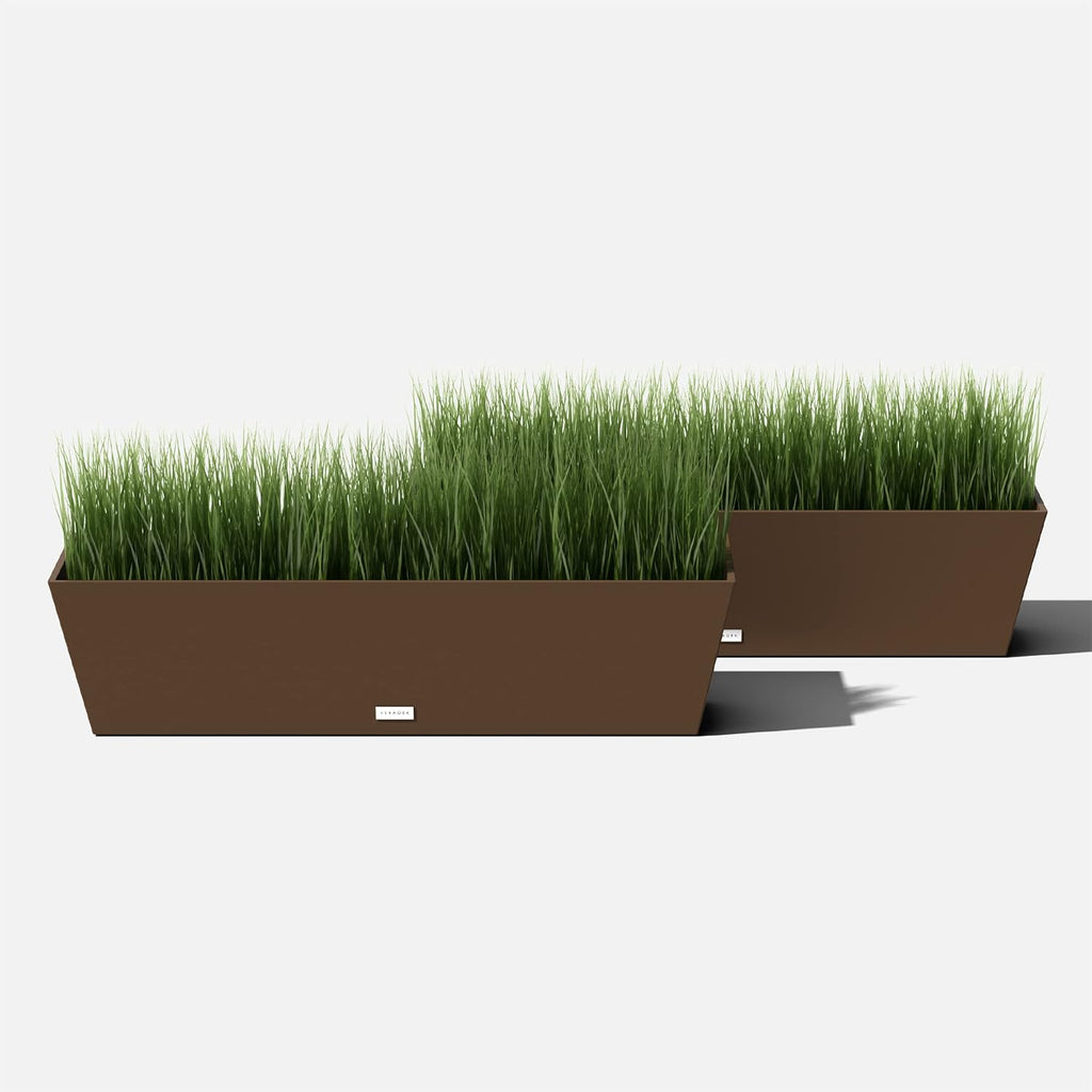 Veradek Pure Series Window Box Planter - Long Rectangular Planter for Indoor or Outdoor Windowsill/Balcony | Durable All-Weather Use with Drainage Holes | Modern Decor for Herbs, Small Plants, Flowers