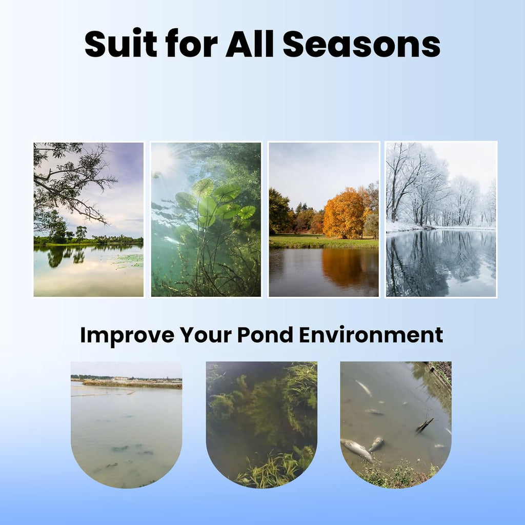 Pond Aerator Pump with Outdoor Cabinet, Touchscreen Displayer Operation, Ventilation Fan for Deep Water Circulation