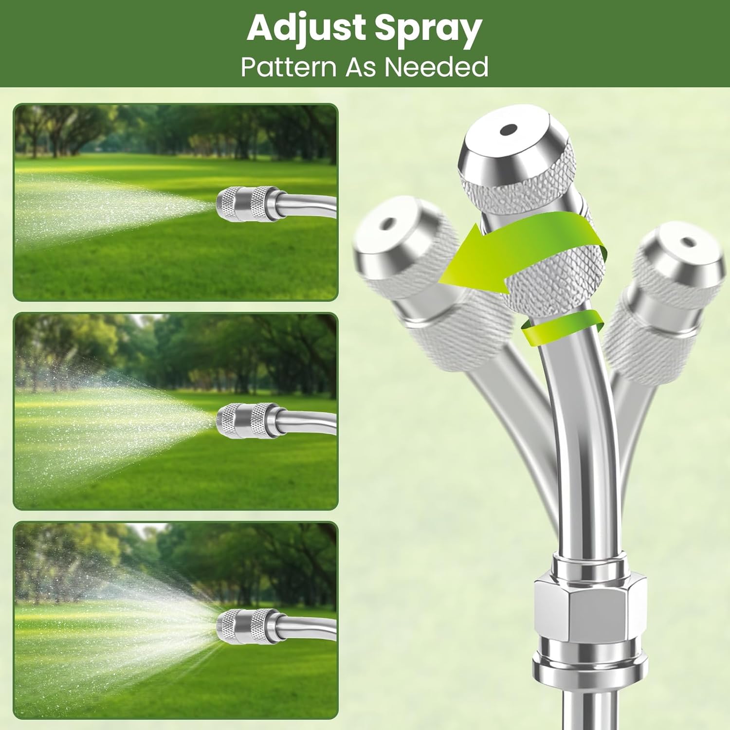 29" All Metal Replacement Sprayer Wand, Suitable for 1/2" Hose Quick Connector, 1/4" & 3/8" & 1/2" Brass Barb Spray Wand, Built-in Shut Valve Stainless Steel Spray Wand