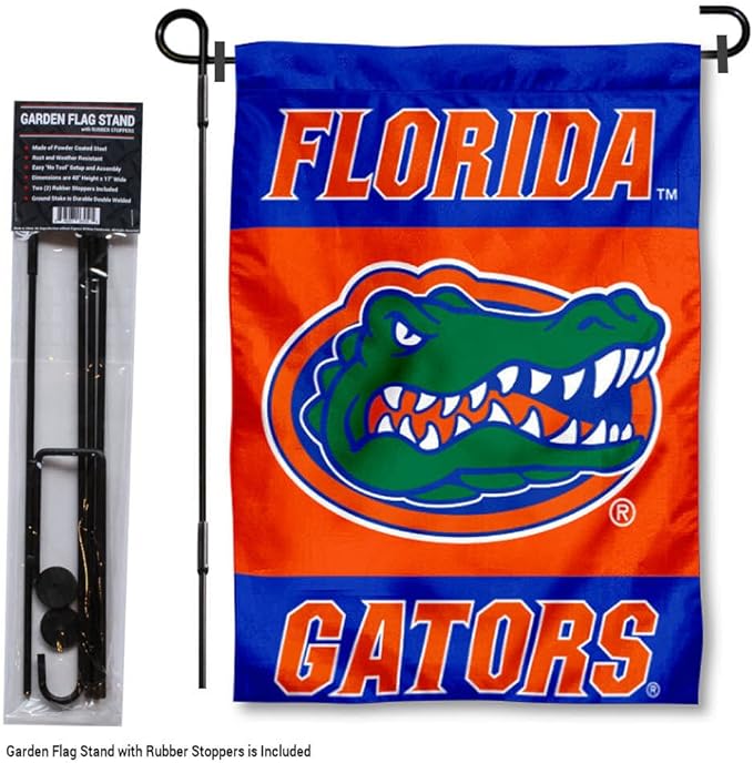 College Flags & Banners Co. Florida Gators Garden Flag with Stand Holder