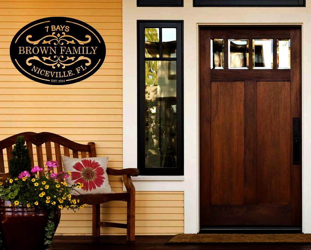 Custom Metal Family Name Farmhouse Sign, Last Name Sign for Farm, Farm Address Sign, Ranch or Farm Signs Indoor Outdoor Personalized, Farmhouse Signs Wall Decor, Farm Sign,