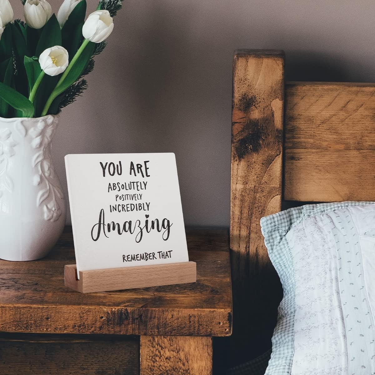 Inspirational Gifts for Women Friend Graduate Teen Girl Boy Birthday Christmas, Encouragement Decor Signs Cheer Up Hard Time Gifts, You are Amazing Motivational Desk Plaque for Office Home