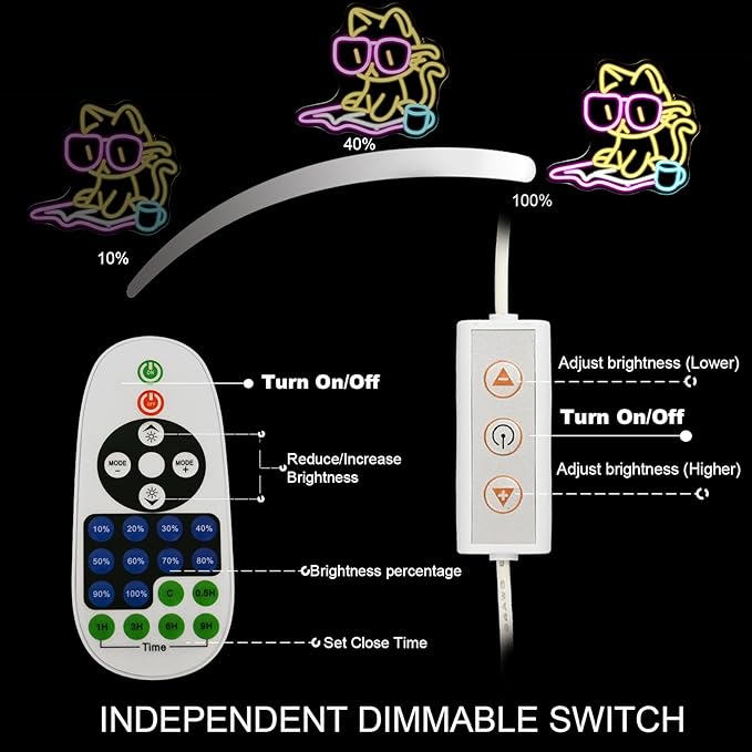 Cat Reading Book Neon Sign Wall Decor, Reading Cat Neon Light Bedroom Wall Decor Suitable for Classroom Book Party Library Decoration Reading Room Bookish Decor Gift