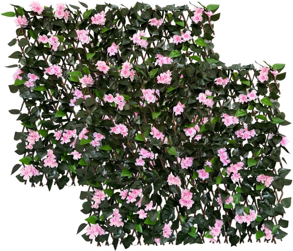 Expandable Fence Privacy Screen for Balcony Patio Outdoor,Decorative Faux Ivy Fencing Panel,Artificial Hedges